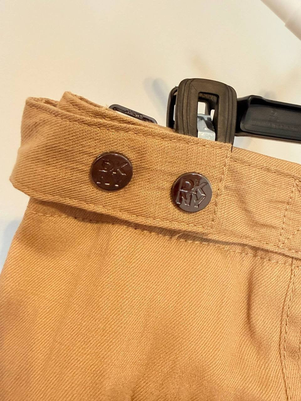 DKNY Weathered Twill Pleated Pants – Size 12 –Beige– NWT – $99