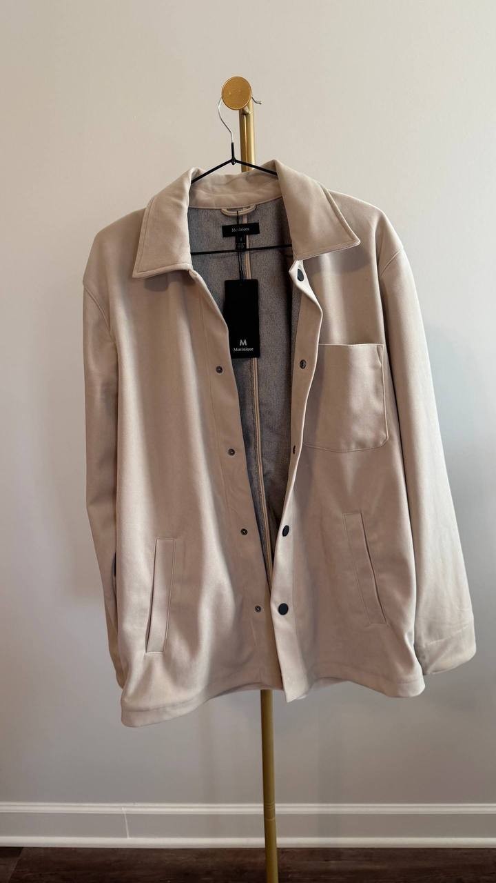 Matinique MAprospects Snap Overshirt Jacket Beige M NWT MSRP $228