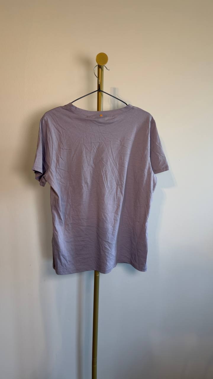 BOSS Elogo Logo Cotton Graphic T-Shirt Pastel Purple XL NWT $59