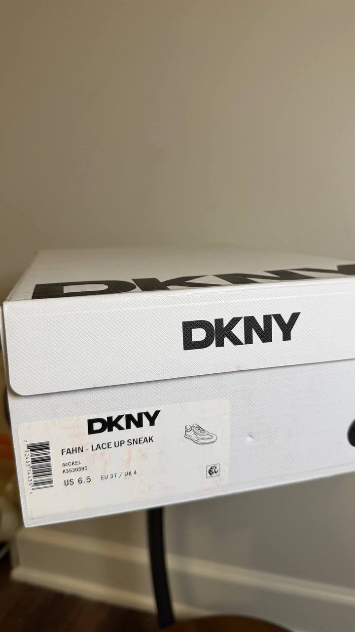 DKNY Nickel Synthetic Sneakers 6.5M NIB MSRP $109