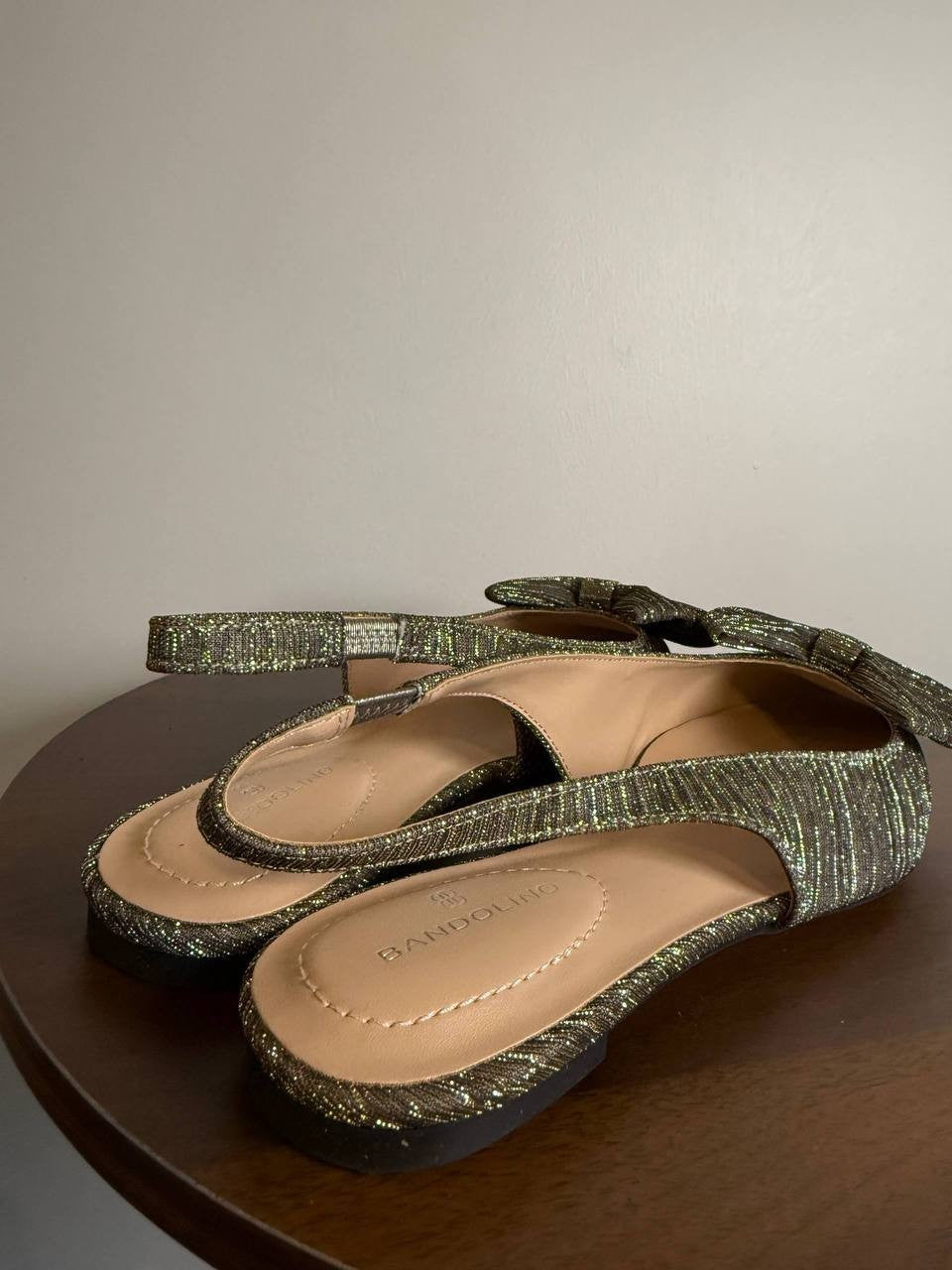 Bandolino Simona Ballet Flats – Bronze – Size 10M – Synthetic – New in Box