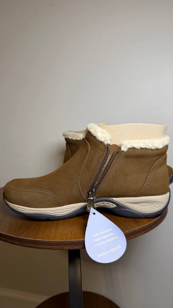 Easy Spirit Erique Cold Weather Booties Dark Brown 7.5M NWB Water‑Repellent $99