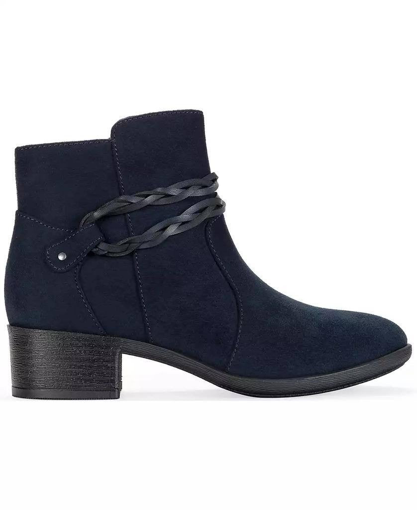 Style&Co Indus Blue Microfiber Block Heel Booties 7.5M NIB MSRP $79.90