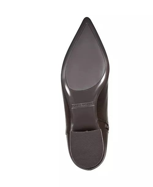 Marc Fisher Toe Tall Boots 10M Dark Brown Man‑Made New in Box MSRP $179