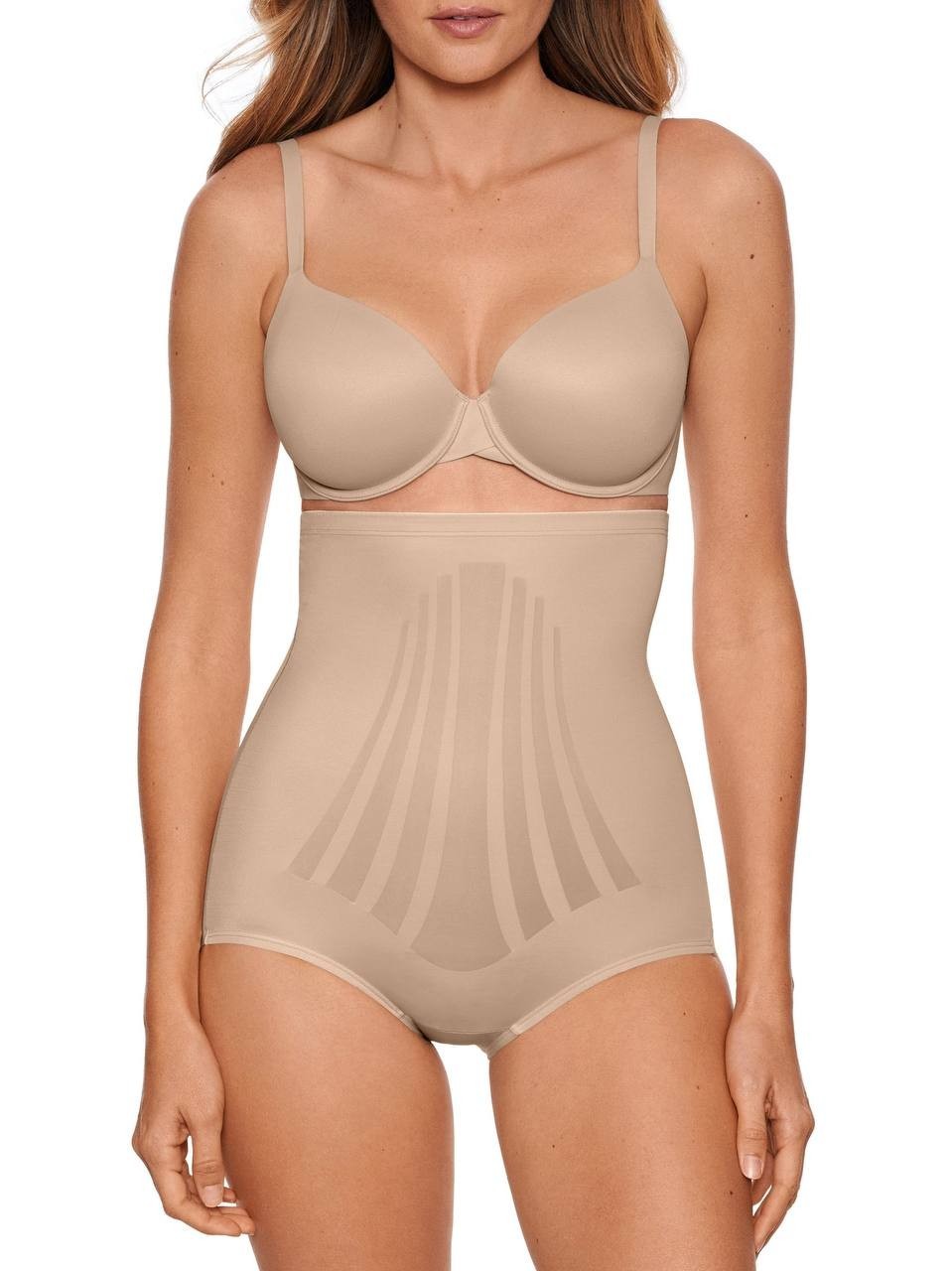 Modern Miracle High-Waist Shaping Brief - Tummy Control, Nude Beige, Size L