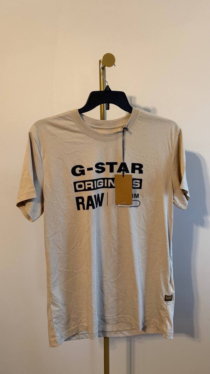 G‑Star RAW Men’s Originals T‑Shirt Beige L $45 NWT