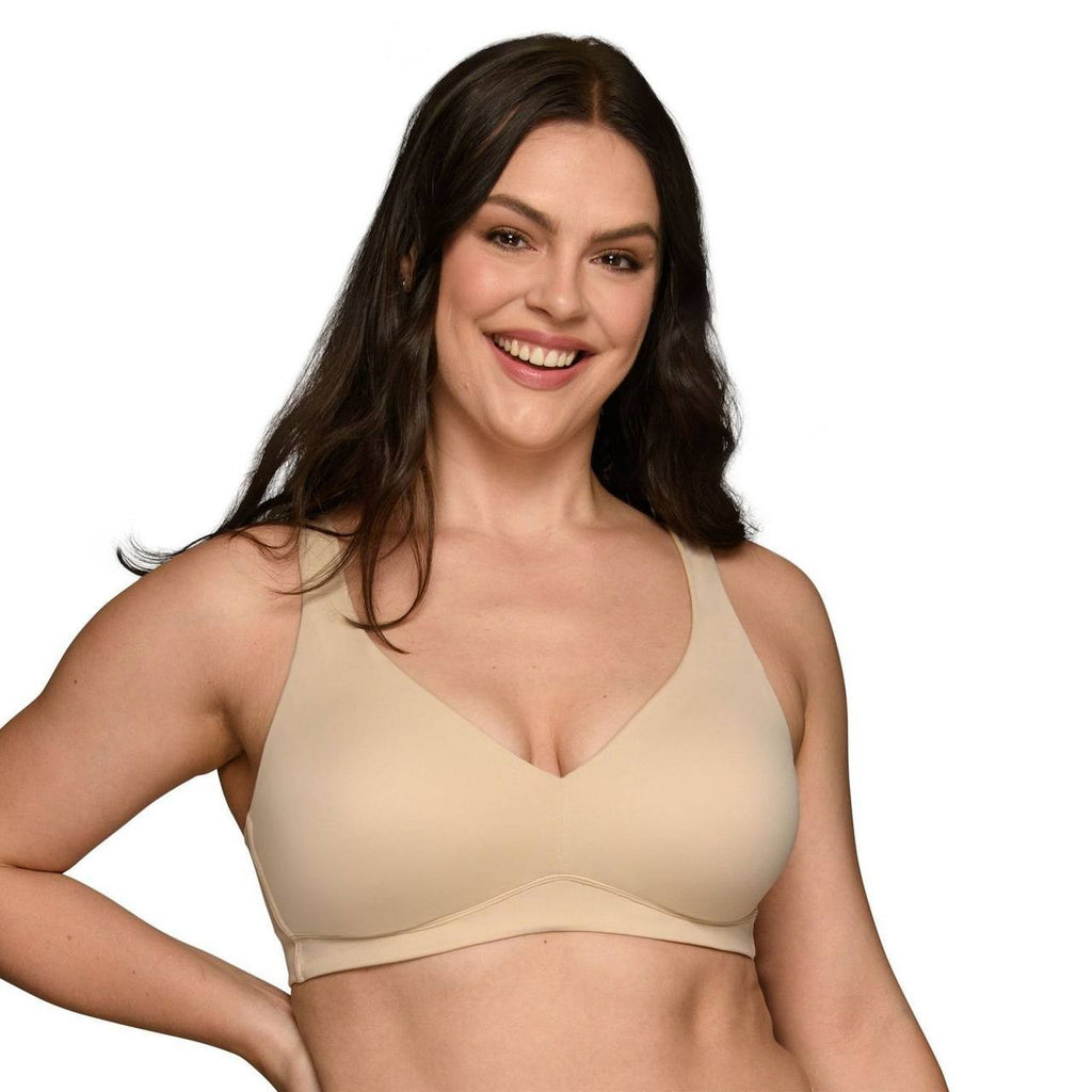 Vanity Fair Women’s Wireless Comfort Bra XL-42DD Nude Beige – Style 72164