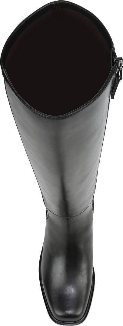 Franco Sarto Gisella Knee High Boots Black 7.5M Leather $225 NWB