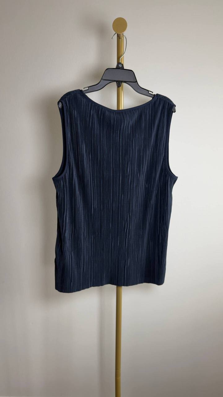 Calvin Klein Plissé Sleeveless Tank Top Sky Captain XL NWT $79