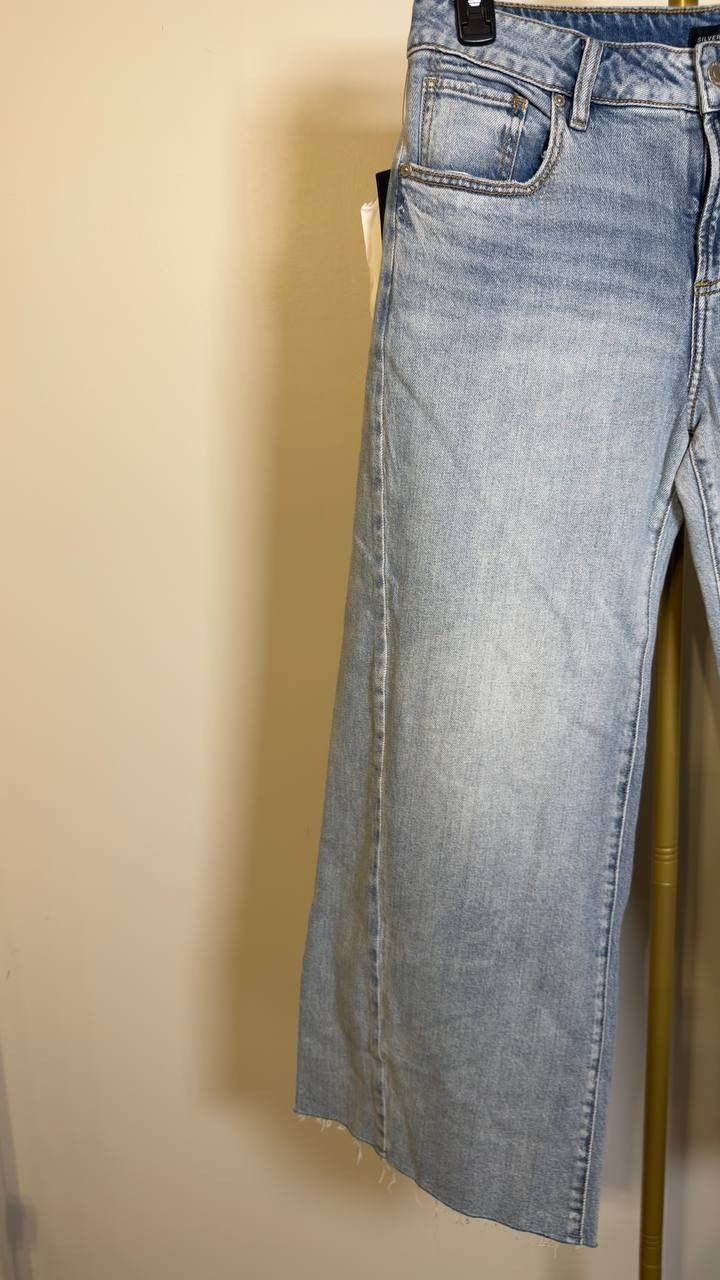 Silver Jeans Women’s Ankle Wide‑Leg Jeans West End 31 NWT $97