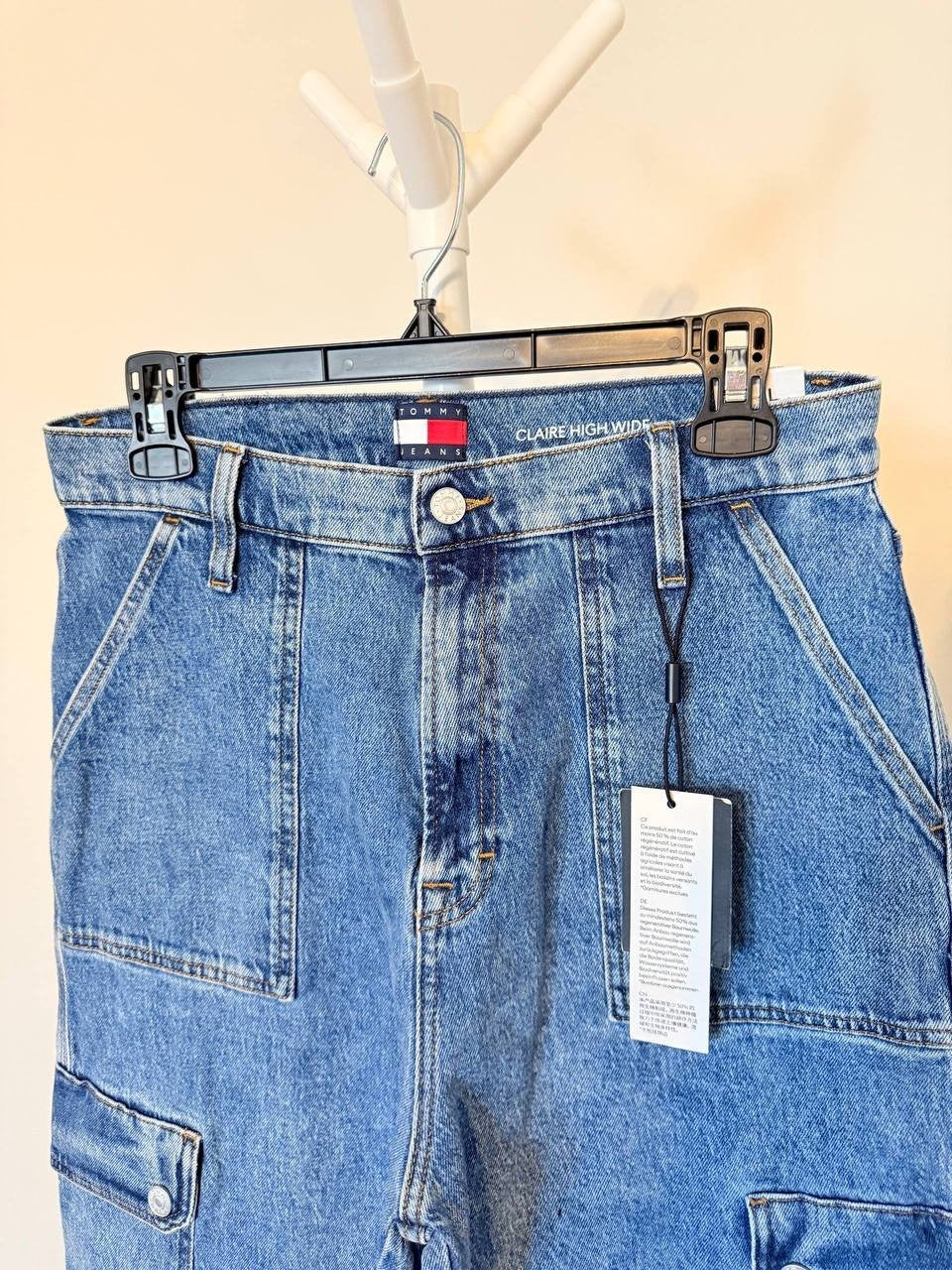 Tommy Jeans Claire High‑Rise Wide‑Leg Cargo Jeans – Size 31x30 – NWT – $188