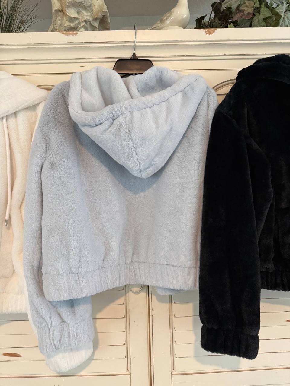 Planet Heart Women’s Cozy Faux Fur Hoodie Jacket, Zip Front, Fleece, Sizes