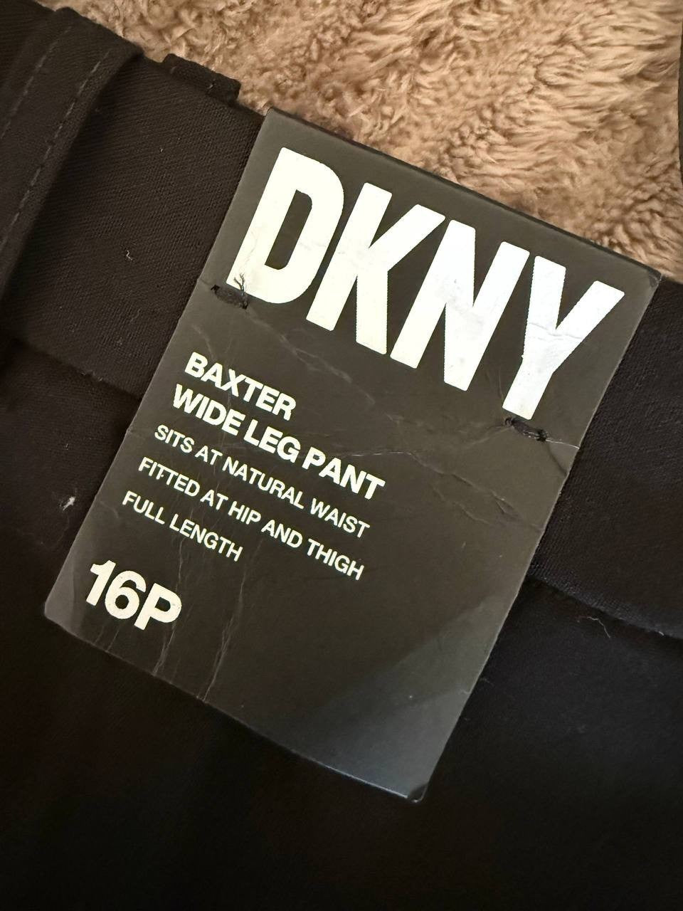 DKNY Women’s Wide‑Leg Pants – Black – Size 16P – NWT – $89