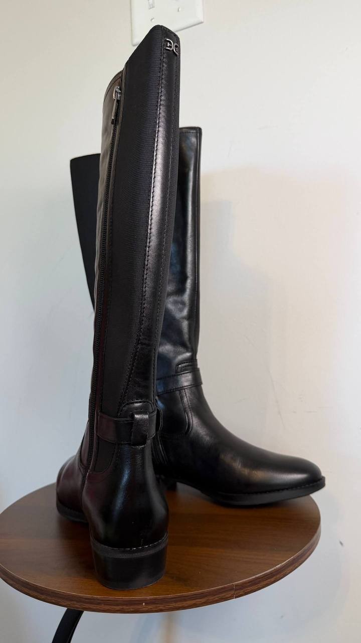 Sam Edelman Perin Women’s Round Toe Boots Black 8M Leather $225 NWB