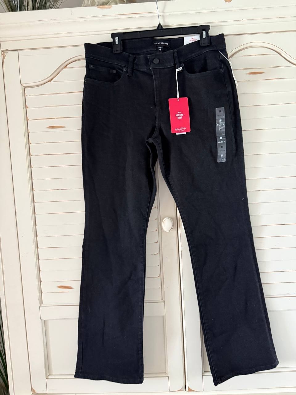 Lucky Brand Sweet Boot Jeans Dark Matter Wash 14/32 NWT Bootcut Denim Women