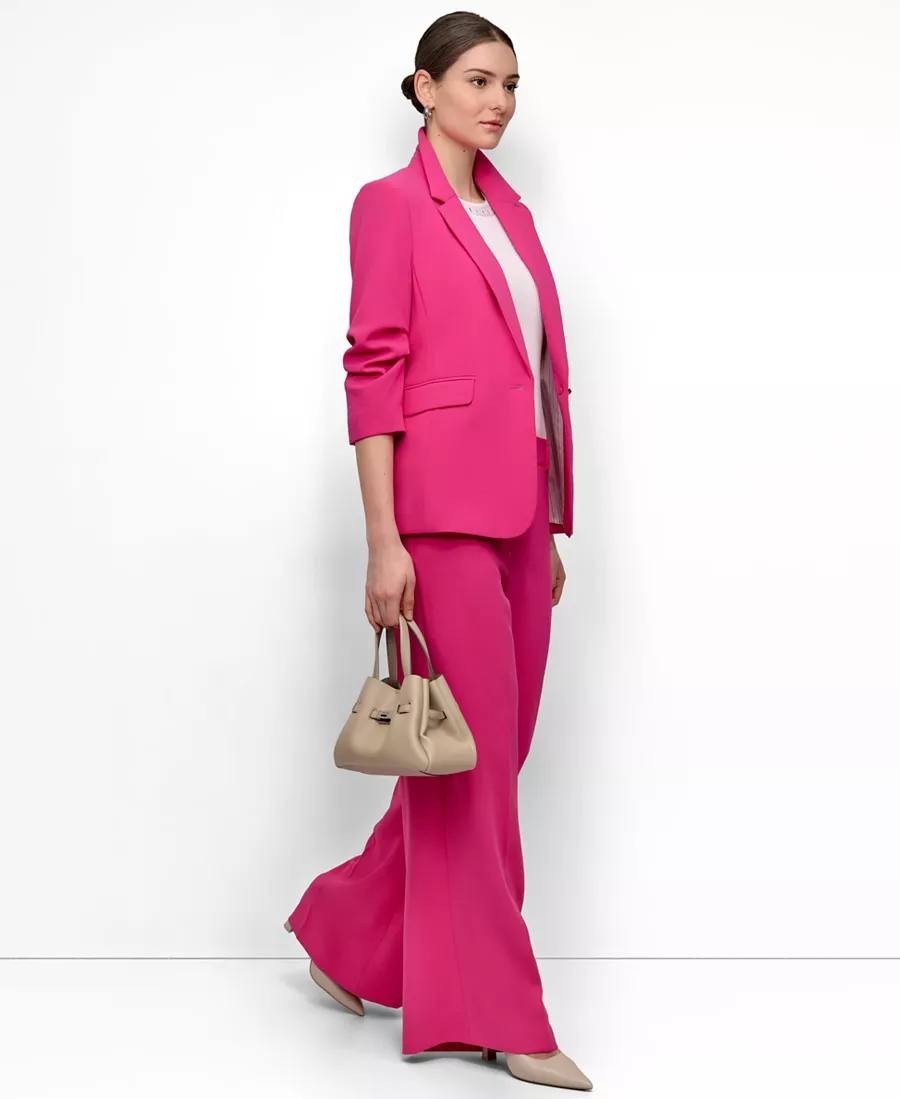 DKNY Ruched‑Sleeve Blazer – Petite – Size 4P – NWT – $159