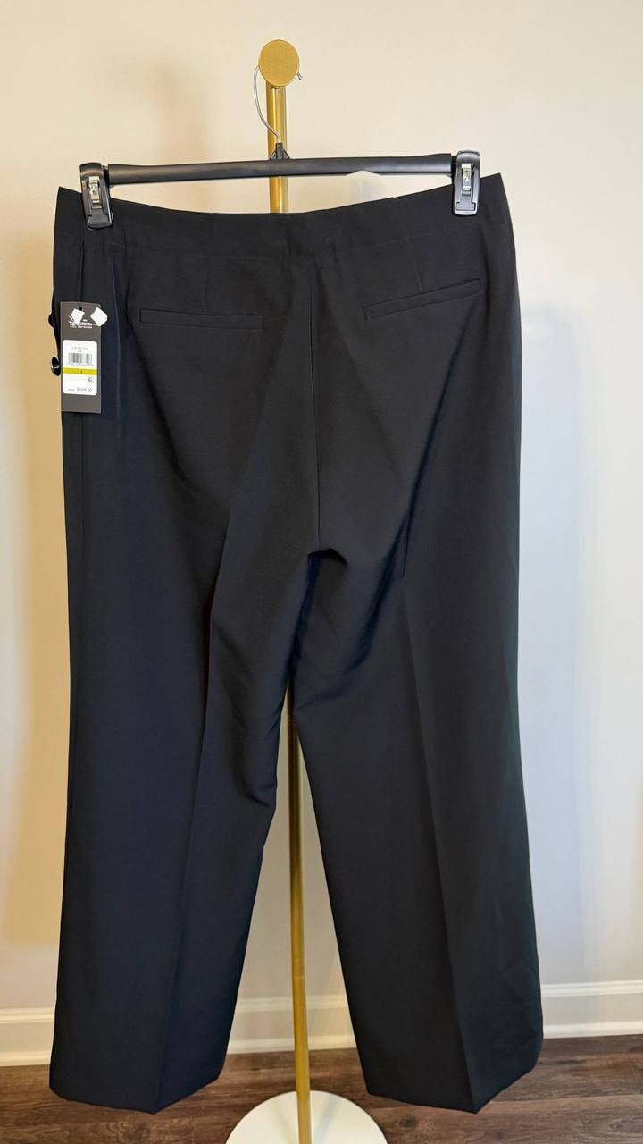 Karl Lagerfeld Paris Women’s Petite Silky Pull-On Pants Black 14 $109 NWT
