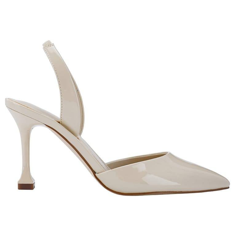 Marc Fisher Hadya Women’s Slingback Pump Ivory 9.5M Faux Leather $88.99 NWB