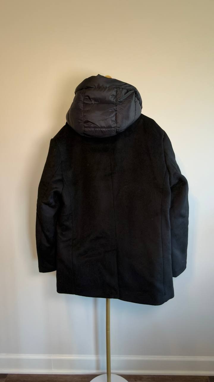 GUESS Men’s Peacoat Removable Nylon Hood Jet Black M NWT $350