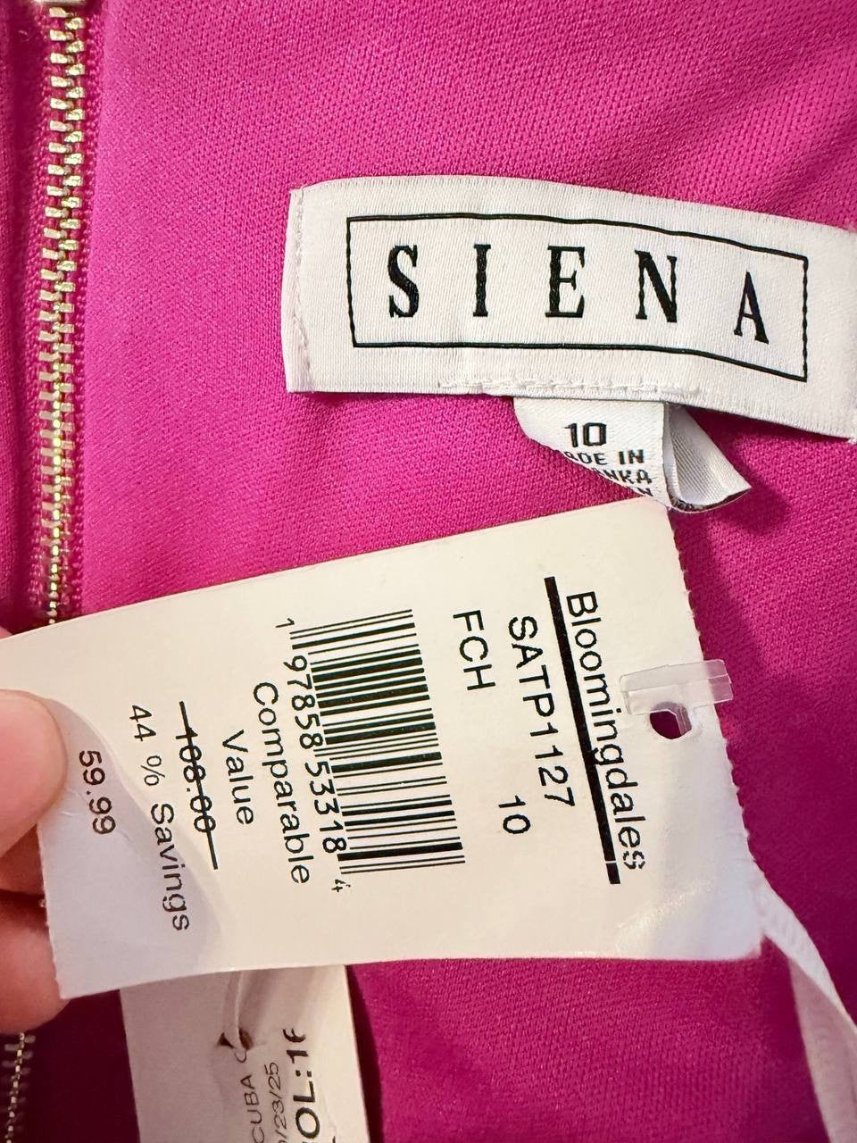 Sienna Origami Pleat Sleeveless Bodycon Dress – Pink– Size 10 – NWT – $108