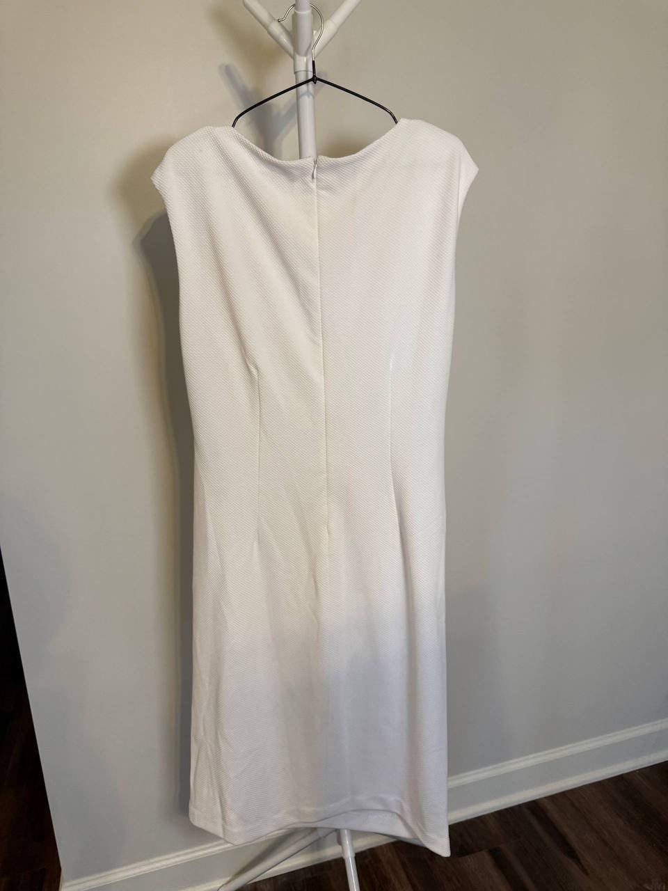 Kasper Asymmetrical‑Neck Ruched Midi Dress – Size 1X – NWT – $89