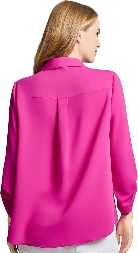 Jones New York Pink Button‑Up Blouse – Size L – NWT – $79.50.