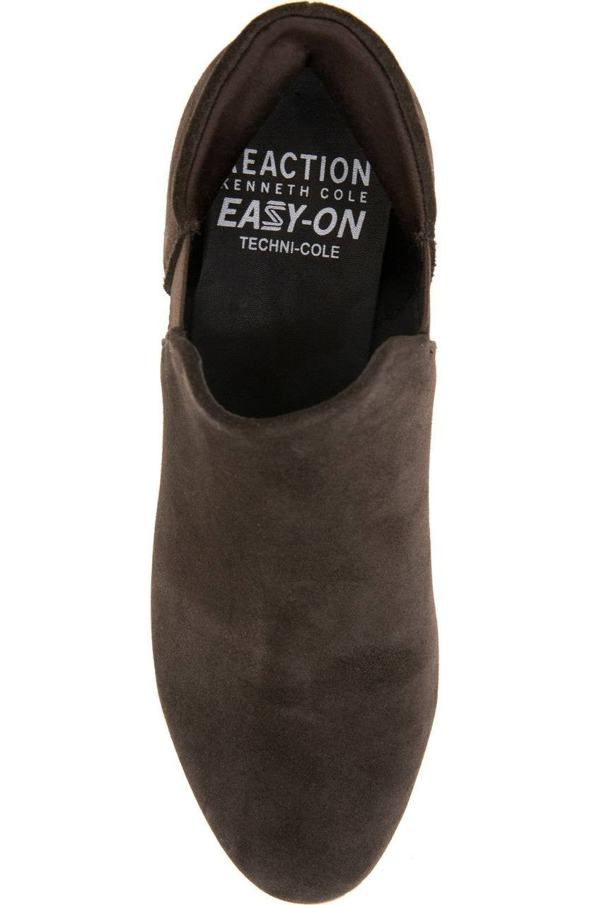 Kenneth Cole Reaction Serafina Booties 8M Chocolate Suede Pull‑On NIB msrp$99
