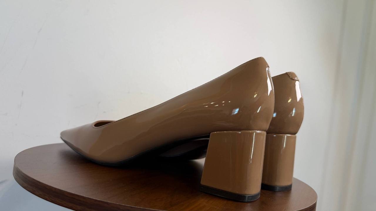 Easy Spirit Dorian Pump Dark Brown 11M Synthetic Block Heel $109 NWB