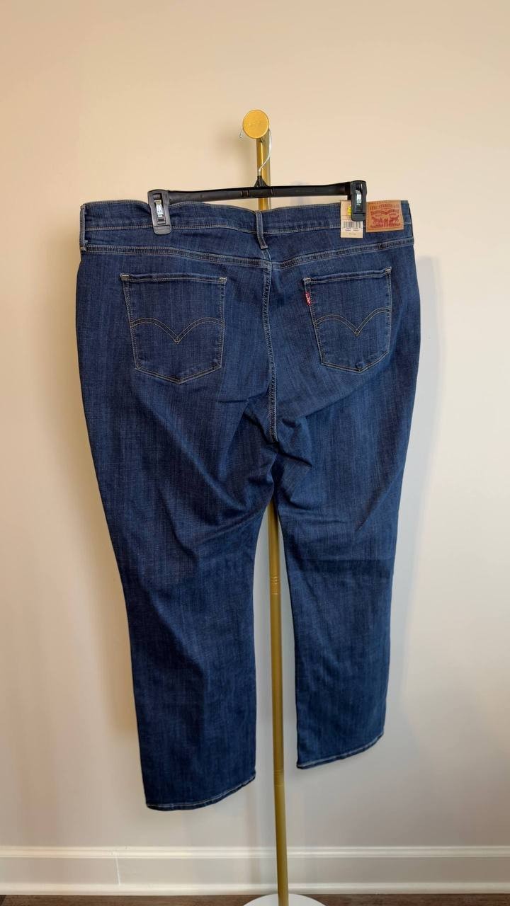 Levi’s Classic Straight Jeans Plus Size Blue 24W NWT $59.50