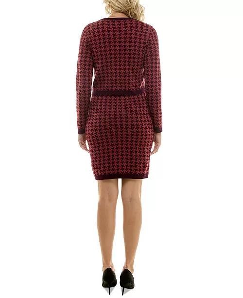 Taylor Red Houndstooth Jacket & Dress Set – Size XL – NWT – Scoop Neck Sleeveles