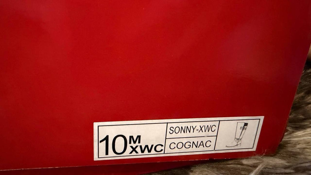Journee Sonny Boots 10M Cognac Polyurethane Knee‑High Round Toe NIB msrp$122
