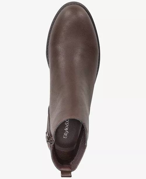 Style&Co Dark Roast Man‑Made Lug Booties 7.5M New in Box MSRP $69.90