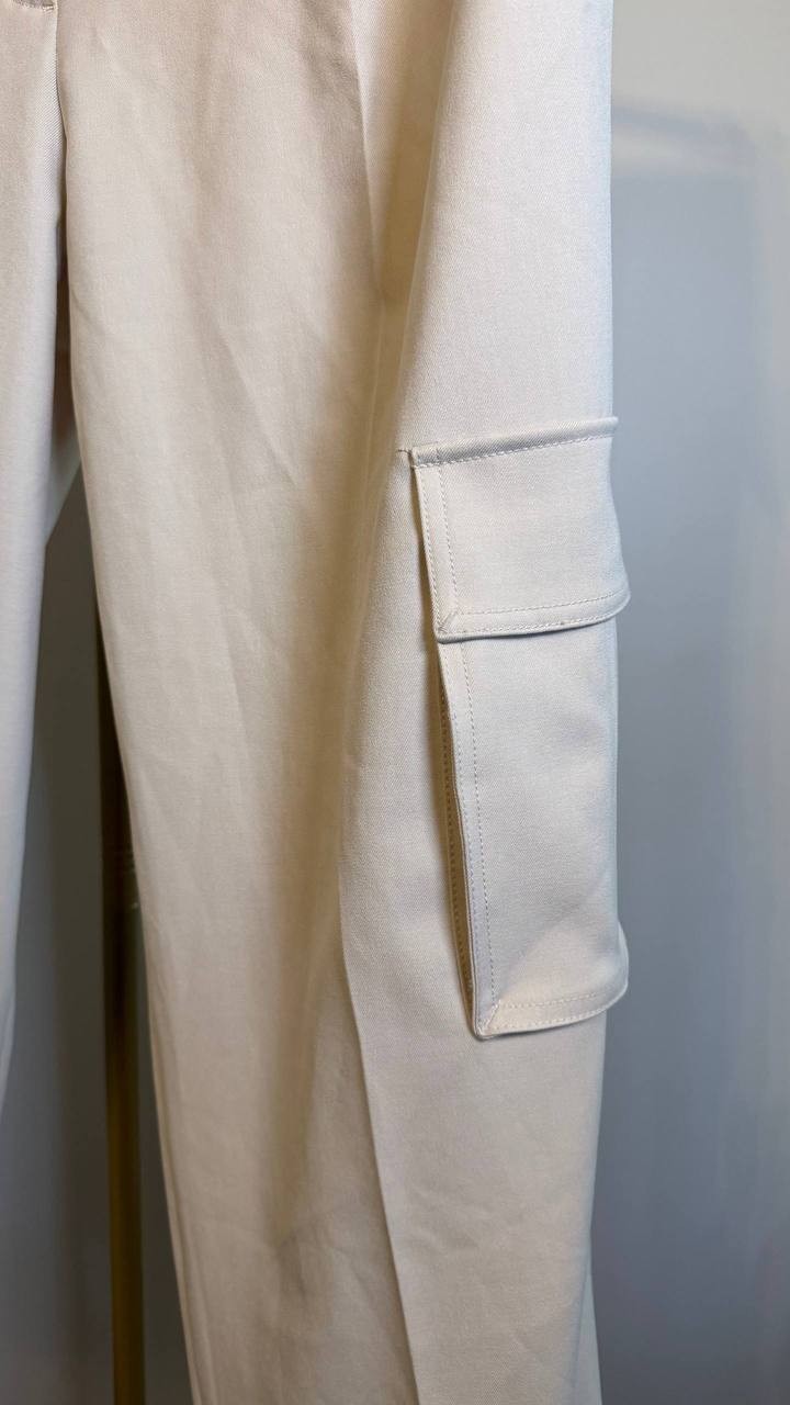 Guess Women’s Eco Matea Perfect Cargo Pants Beige XL $148 NWT