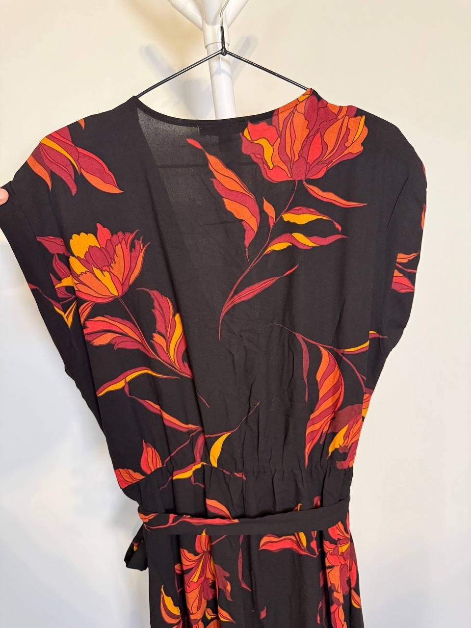 Sam & Jess Printed Faux‑Wrap Maxi Dress – Size L – NWT – $89