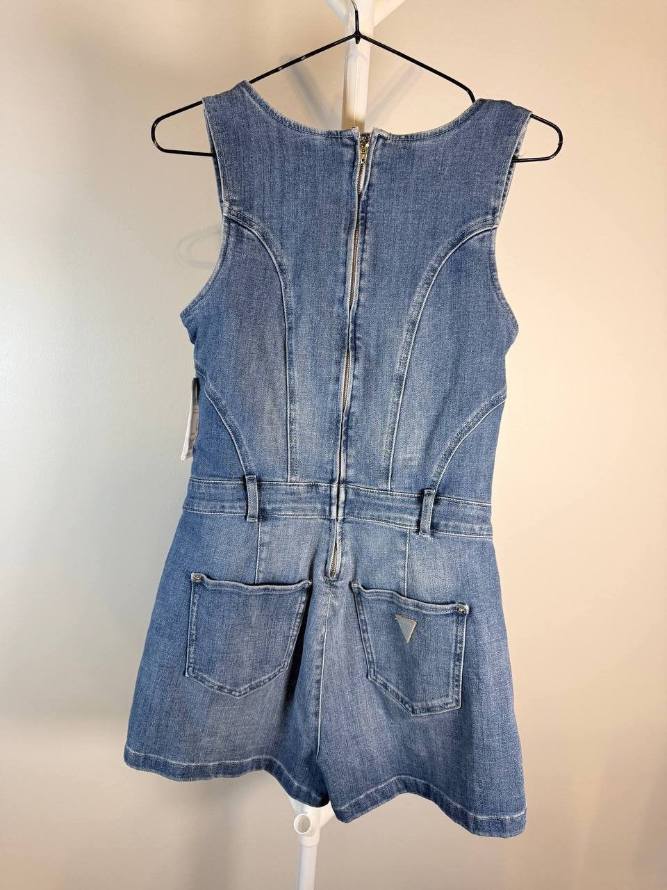 Guess Bella Denim Romper – Sleeveless– Size SP – NWT-$148