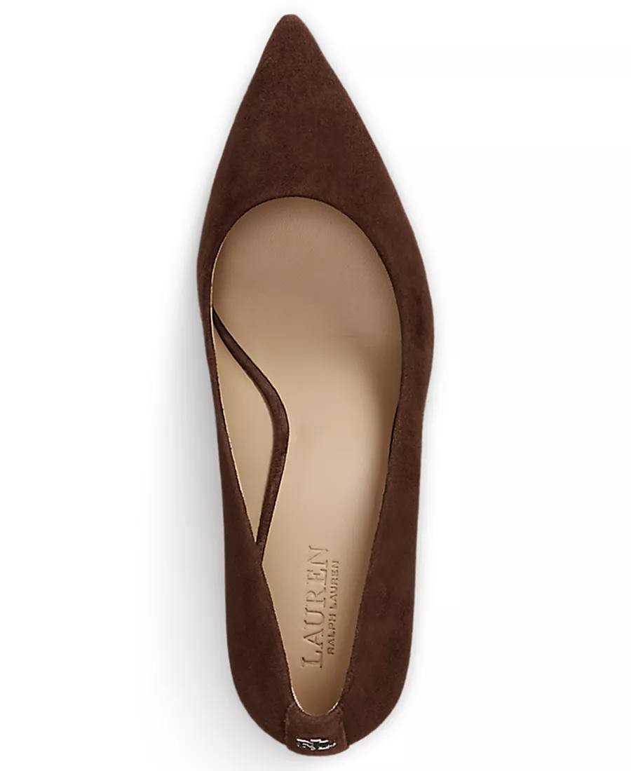 Lauren Ralph Lauren “Lanette”Brown Block Heel Suede Size 6B NIB msrp$155