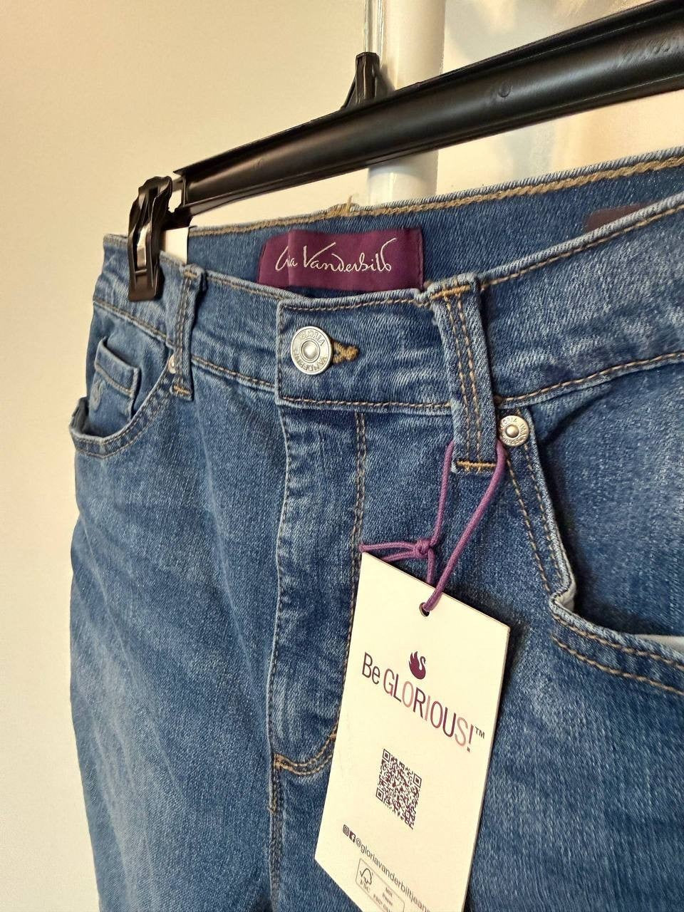 Gloria Vanderbilt Amanda 5‑Pocket Jeans–Grand Rapids Blue–Size 6–NWT–MSRP$48