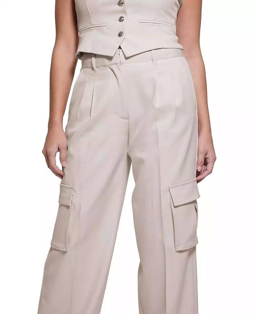 GUESS Eco Cargo Pants High-Rise Polyester Stone XL NWT