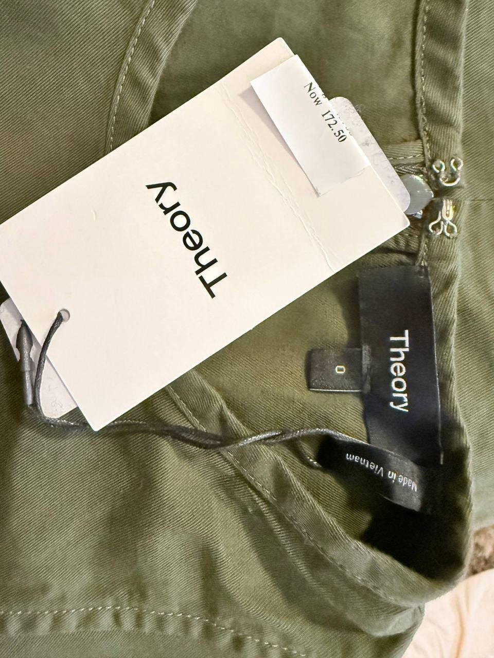 Theory Olive Green Sleeveless Shift Mini Dress – Size 0 – NWT-$172.50
