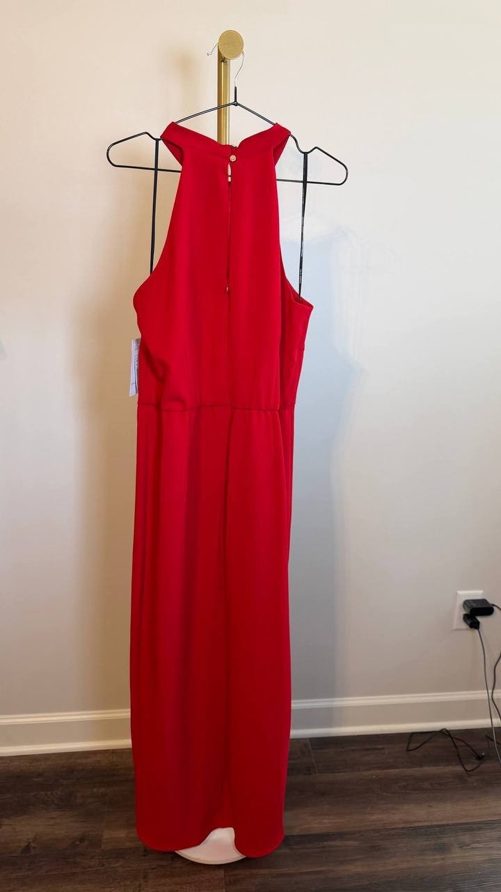 Julia Jordan Women’s Halter Neck Sleeveless Sheath Dress Red Size 10 NWT 109$