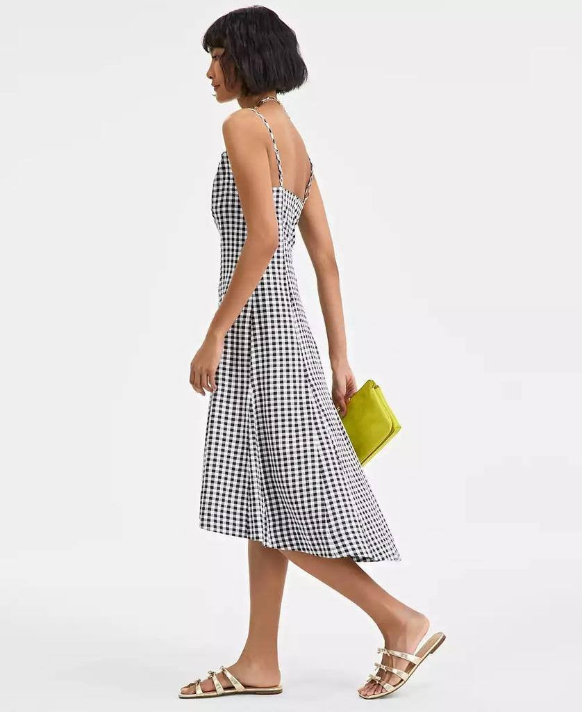 On 34th Mommy & Me Gingham High‑Low Midi Dress Black/White 6 NWOT $69.50