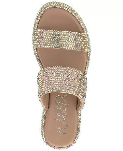 Wild  Pair  Wedge  Sandals  Bling  8.5M  New  $79.50