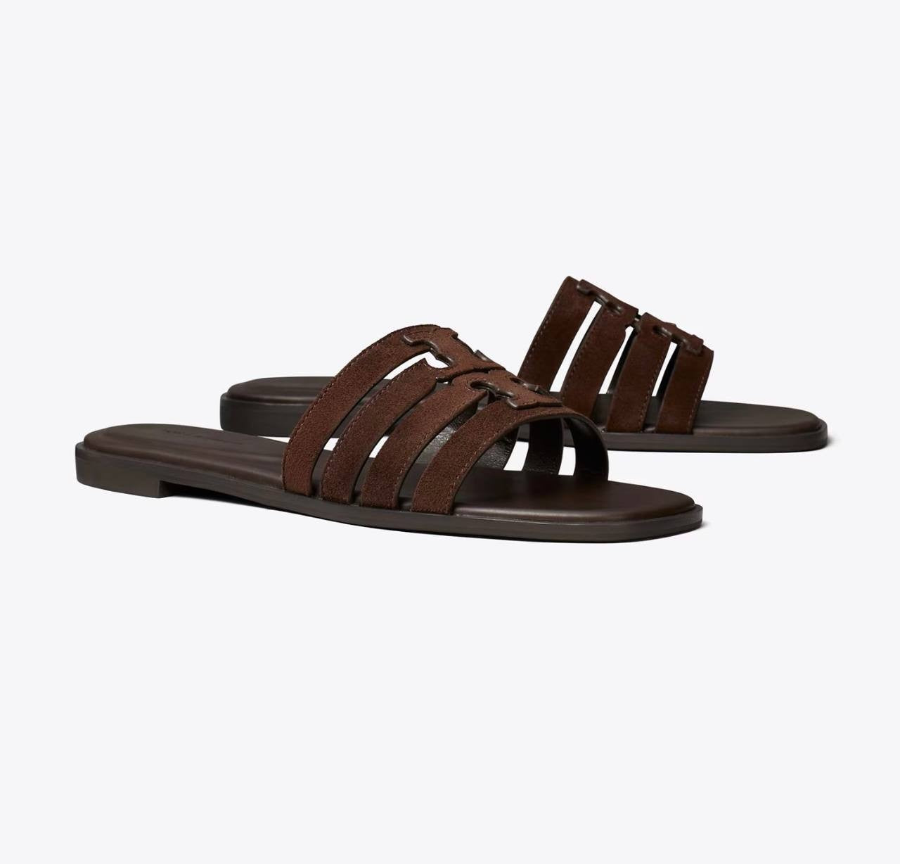 Tory  Burch  Slide  Sandals  Dark  Cocoa  9  Pre‑Owned  $225