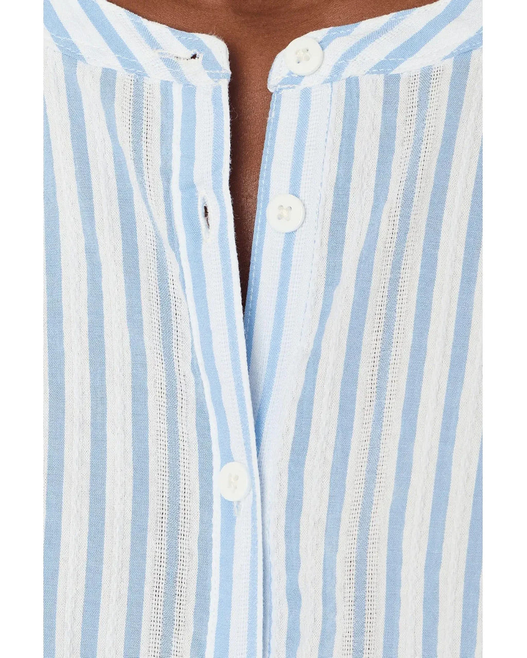 Splendid Women’s Madelyn Stripe Blouse White/Azure S NWT $138