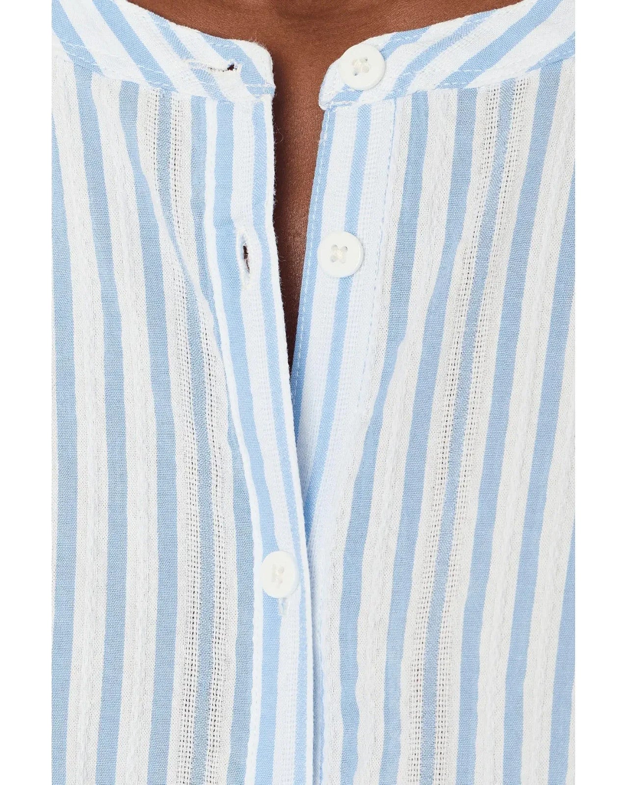 Splendid Women’s Madelyn Stripe Blouse White/Azure S NWT $138