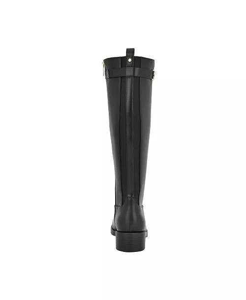 Tommy Hilfiger Iviann Tall Riding Boots Black 7.5M Almond Toe NWB $159