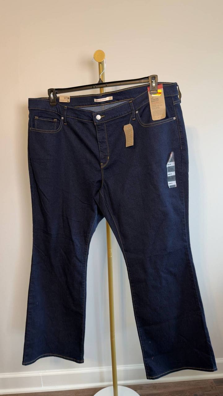 Levi’s 315 Shaping Bootcut Jeans Plus Size Dark Blue 24W NWT $75