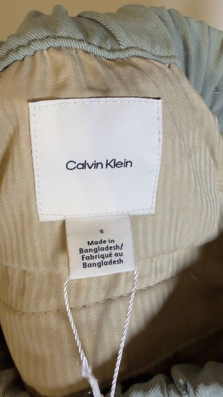 Calvin Klein Soft Twill Drawstring Trousers Shadow S NWT $199