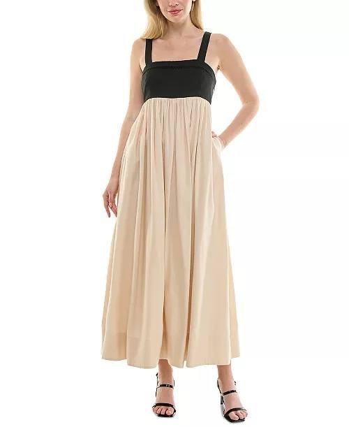 Taylor Sleeveless Empire‑Waist Dress Cream/Onix 8 NWT $138