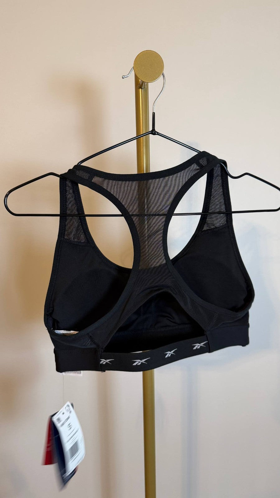 Reebok Women’s Lux Vector Racer Bra Black $40 NWT
